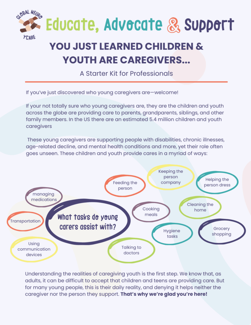 you just learned children & youth are caregivers...
